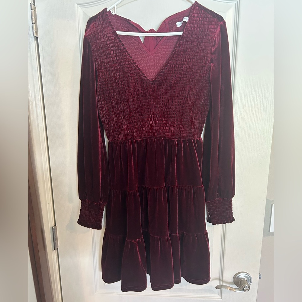 Altar’d State red velvet dress